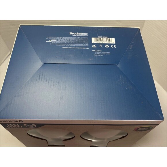 Brookstone Audio Sync Duet 2-Pack Wireless Bluetooth Headphones Multicolored LED - Picture 5 of 6